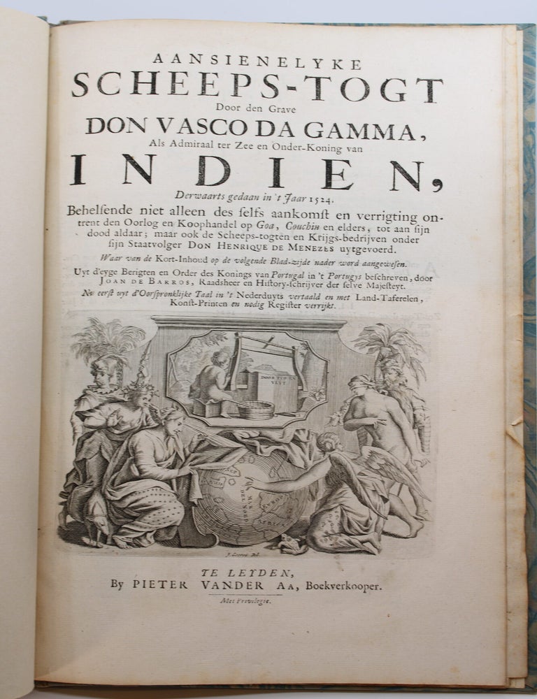 Item #113 Aansienelyke Scheeps-Togt Door den Grave Don Vasco Da Gamma, Als Admiraal Taer Zee En Onder-Konig Van Indien, Deerwaarts Gedaan in 't Jaar 1524. JOAO DE BARROS.