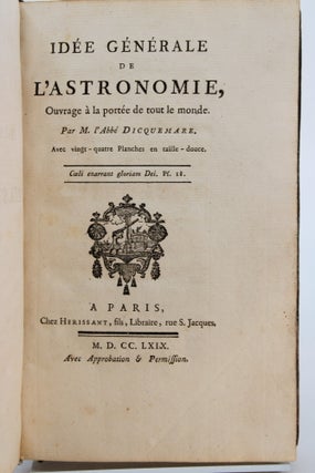Idee Generale de L’Astronomie