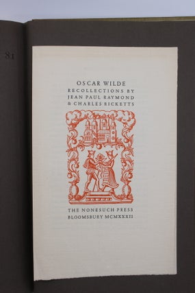 THE NONESUCH CENTURY. An Appraisal, a Personal Note and a Bibliography of the first Hundred books issued By the Press 1923-1934.