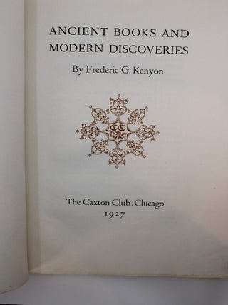 Ancient Books and Modern Discoveries.