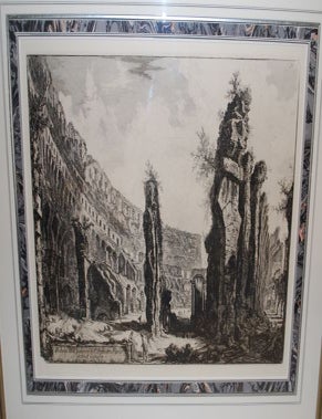 Item #18 Etching from the Vedute di Roma. Giovanni B. Piranesi.