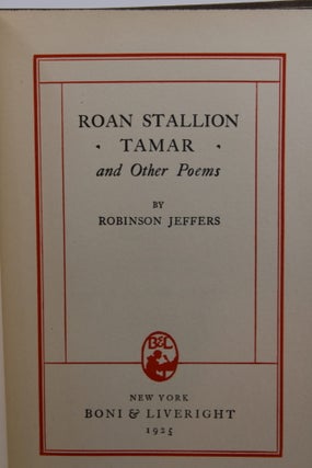 Roan Stallion Tamar and Other Poems.