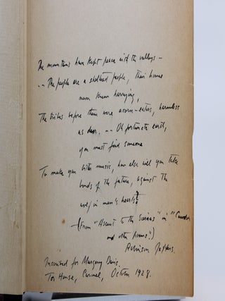 Roan Stallion Tamar and Other Poems.