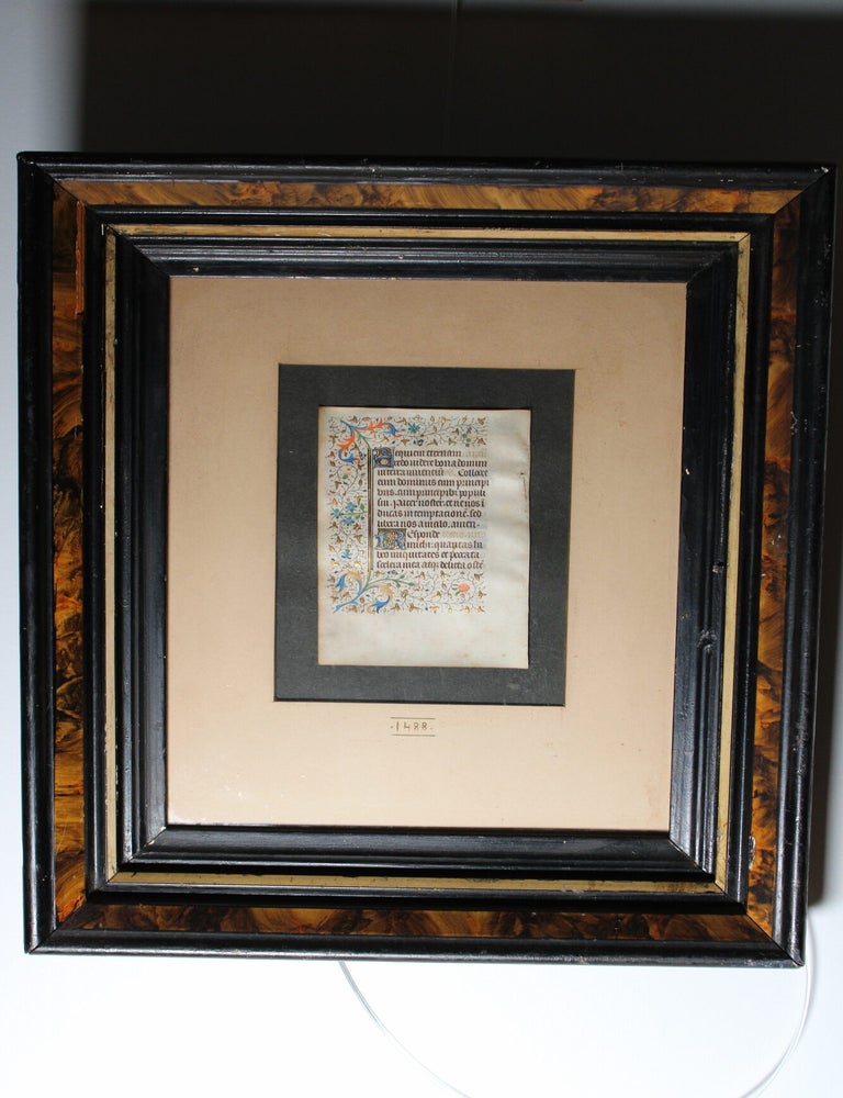 Item #228 ILLUMINATED MANUSCRIPT. SINGLE LEAF ON VELLUM. &ldquo;REQUIEM ETERNAM. . .&rdquo;