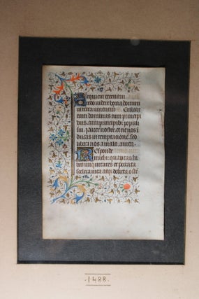 ILLUMINATED MANUSCRIPT. SINGLE LEAF ON VELLUM. “REQUIEM ETERNAM. . .”