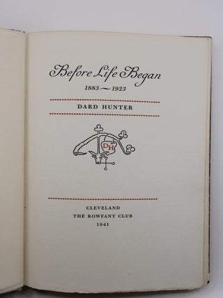Before Life Began. 1883-1923.