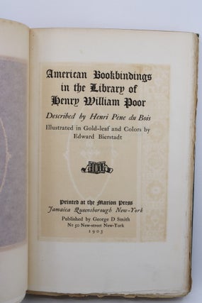 American Bookbindings in the Library of Henry William Poor.