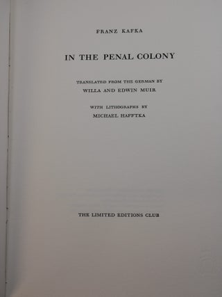 In The Penal Colony.