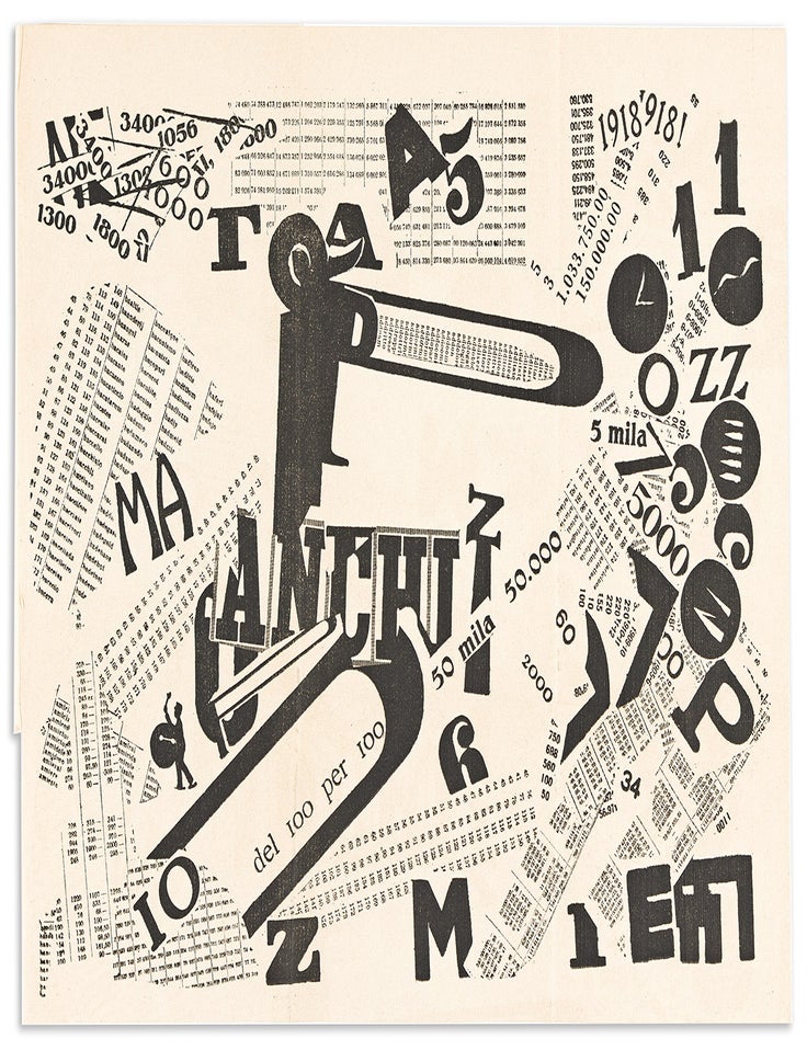 Item #80 LES MOTS EN LIBERT&Eacute; FUTURISTES. FILIPPO TOMMASO MARINETTI.